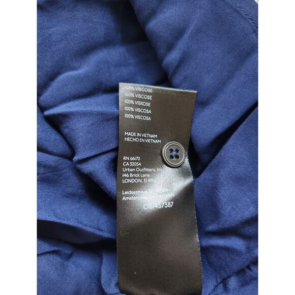 NWT Anthropologie Maeve Women's Scarf-print Mini Shirtdress Size S Navy #8F413 - Picture 12 of 13